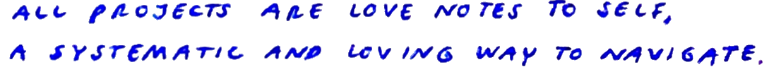 Sheray Writes: All projects are love notes to self, a systematic and loving way to navigate.